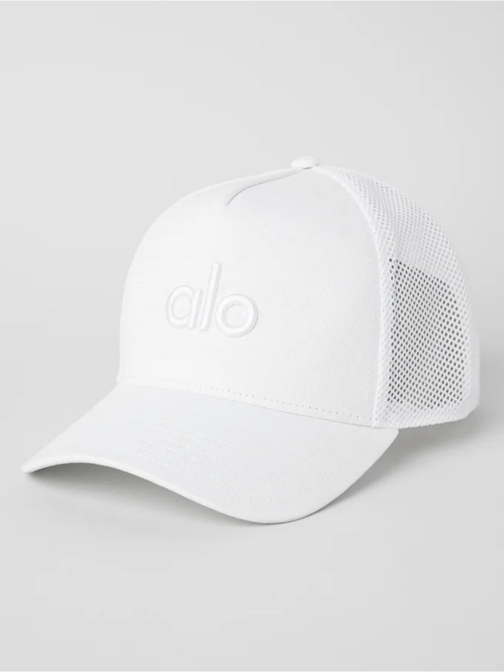 ALO Yoga Unisex White Trucker Mesh Cap NWT